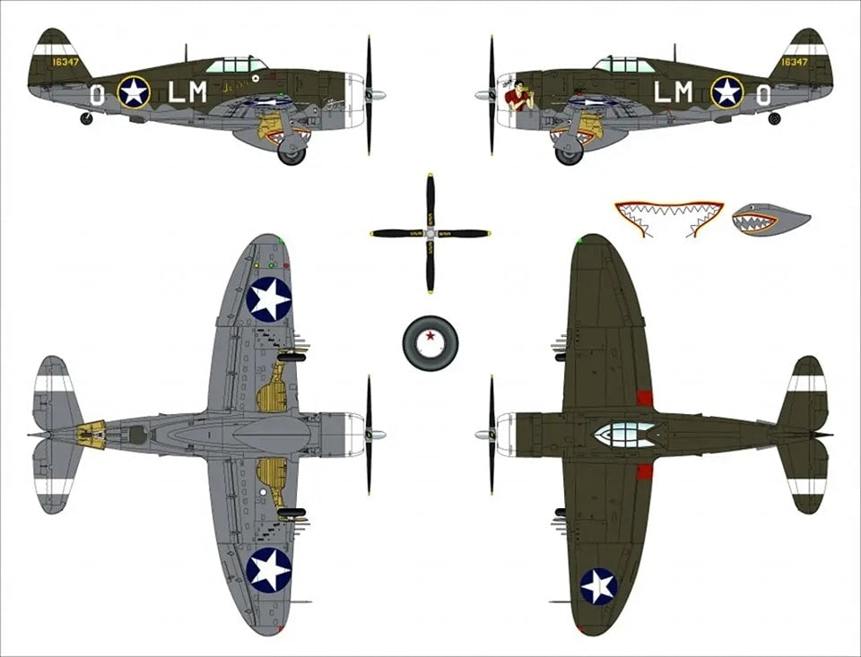 Dora Wings 48054 Republic P-47C Thunderbolt with Ferry Tank 1/48 – imagen 9