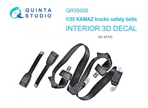 Quinta Studio QR35005 Kamaz trucks safety belts 3D-Printed &amp;amp; coloured on decal paper (all kits) 1/35