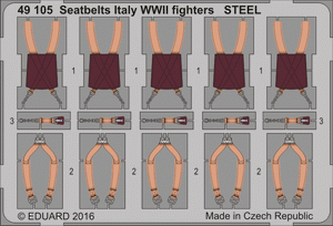 Eduard BIG49343 Seatbelts WWII Axis AF STEEL 1/48 – immagine 3