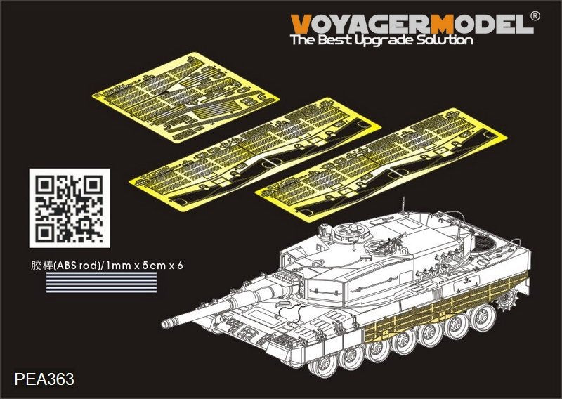 Voyager modèle PEA363 léopard allemand moderne 2A4 Schurzen (pour MENG TS-016) 1/35