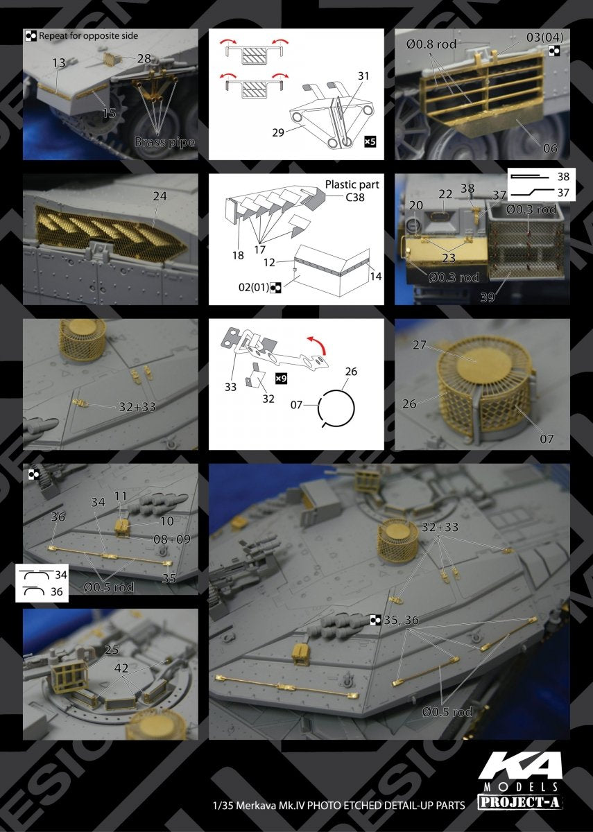 MK1 Design MM-35002 MERKAVA MK.IV PIÈCES DE DÉTAIL EN PHOTODÉCRÉMAGE 1/35  – image 3