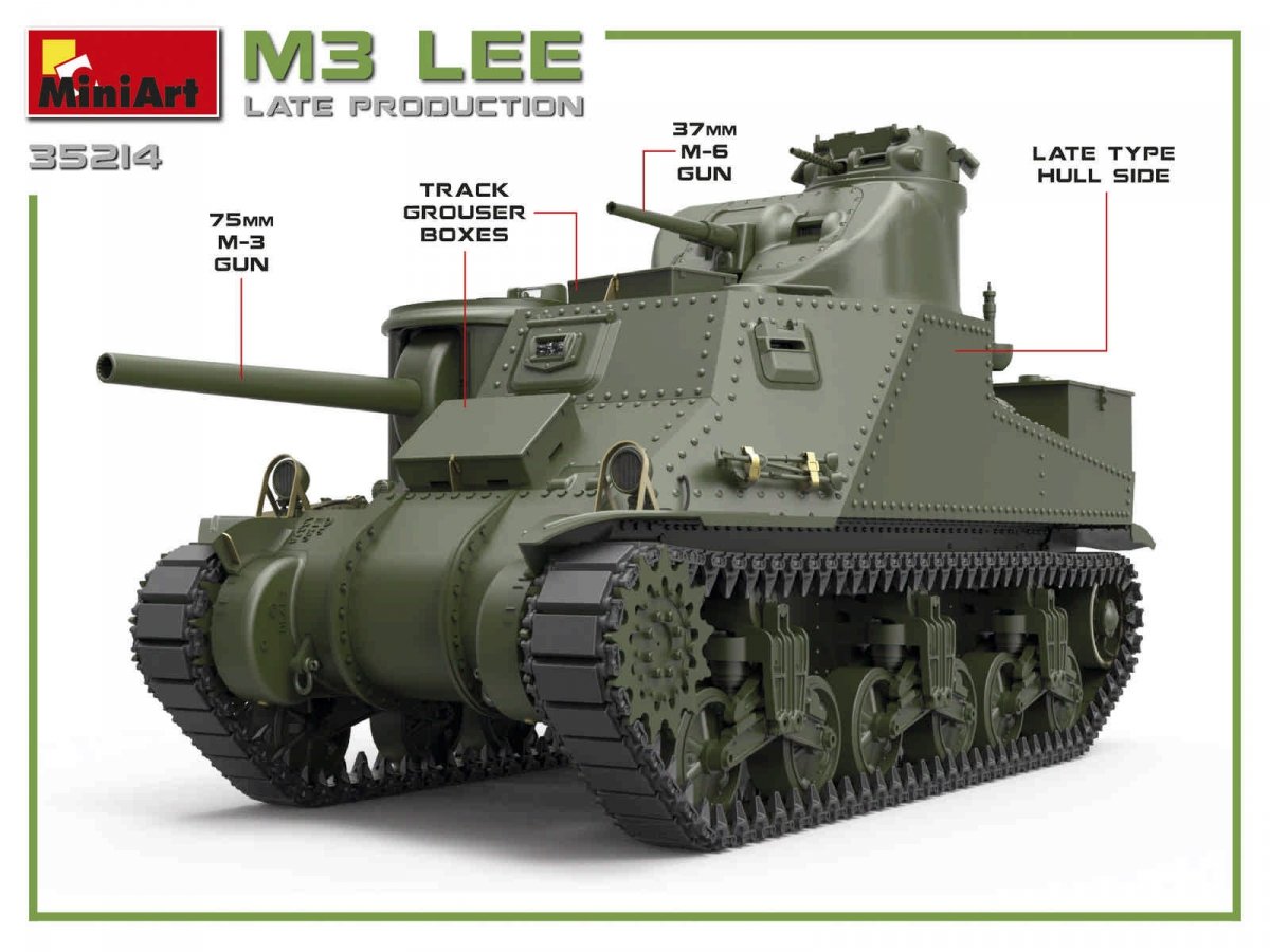 MiniArt 35214 M3 LEE LATE PROD 1/35 – zdjęcie 2