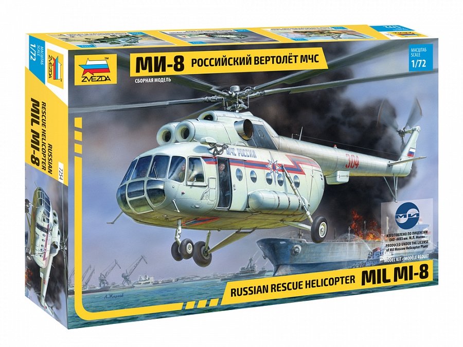 Zvezda 7254 Mil Mi-8 MCHS 1/72