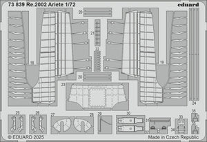 Eduard 73839 Re.2002 Ariete detail set Italeri 1/72
