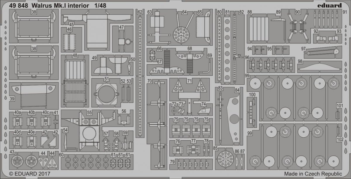 Eduard 49848 Walrus Mk. I interior AIRFIX 1/48 – zdjęcie 2