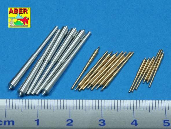 Aber 350L-44 Set of barrels 280mm x 6; 150mm x 8; 105mm x 6 for Admiral Graf Spee class battleships 1/350 – zdjęcie 2