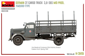 Miniart 35449 GERMAN 3T CARGO TRUCK 3,6-36S MID PROD. PMQ600-TYPE 1/35 – Bild 9