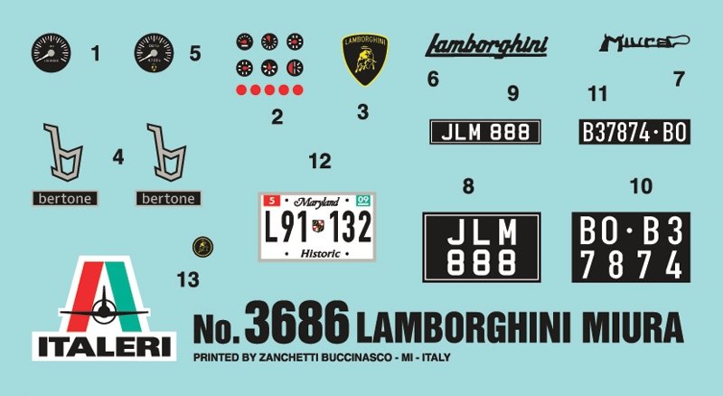 Italeri 3686 LAMBORGHINI MIURA 1/24 – Bild 2