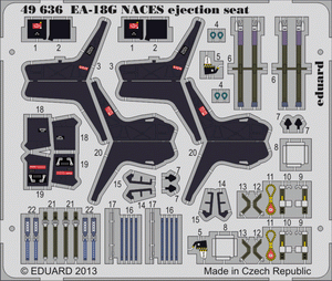Eduard 49636 Siège éjectable EA-18G NACES 1/48 ITALERI