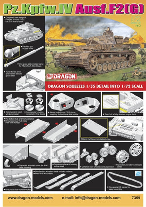 Dragon 7359 PzKpfw IV Ausf F2(G) allemand (1/72) – image 2