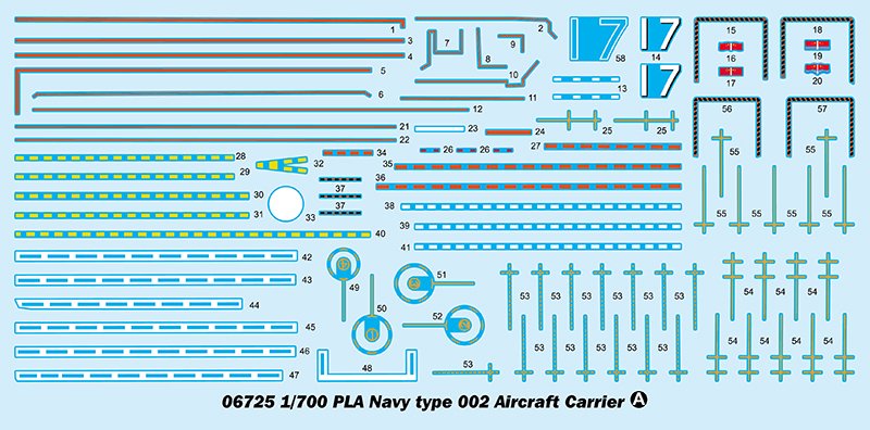 Trumpeter 06725 PLA Navy type 002 Aircraft Carrier 1/700 – Bild 7