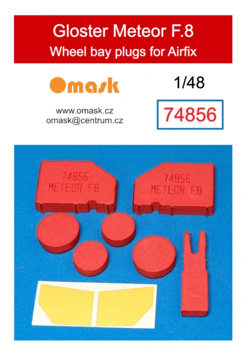 Omask 74856 Bouchons de puits de train d&amp;#39;atterrissage pour Gloster Meteor F.8 (pour Airfix) 1/48