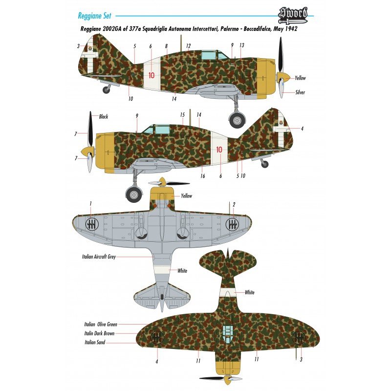 Sword 72110 Reggiane Fighter 6pcs 1/72 – Bild 2