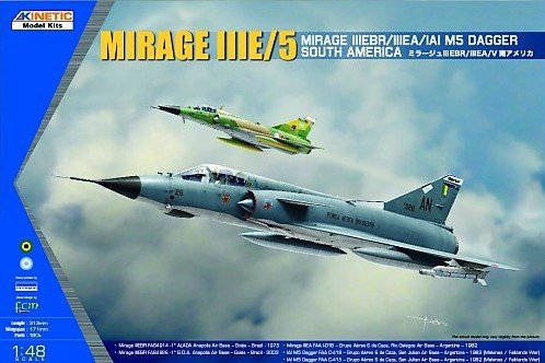 Kinetic K48052 SOUTH AMERICAN MIRAGE III/V DAGGER/FINGER 1/48