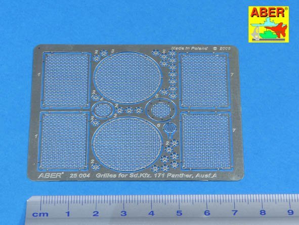 Aber 25004 PzKpfw V Ausf.A/D grilles 1/25 – immagine 2