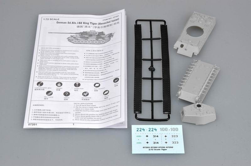 Trumpeter 07202 German Sd.Kfz.182 King Tiger (Porsche turret) 1/72 – immagine 2