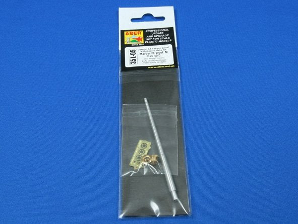 Aber 35L-005 Lufa z hamulcem wylotowym Pak 40/3 do Mardera III M Tamiya 1/35 – immagine 3