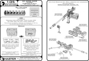 Boîtes de munitions Master GM-35-068 M2 pour fusil Browning M2 .50 - Utilisées pendant la Seconde Guerre mondiale (6 pièces) - FERMÉES 1/35 – image 6