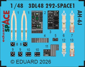 Eduard 3DL48292 AH-6J SPACE for ICM 1/48