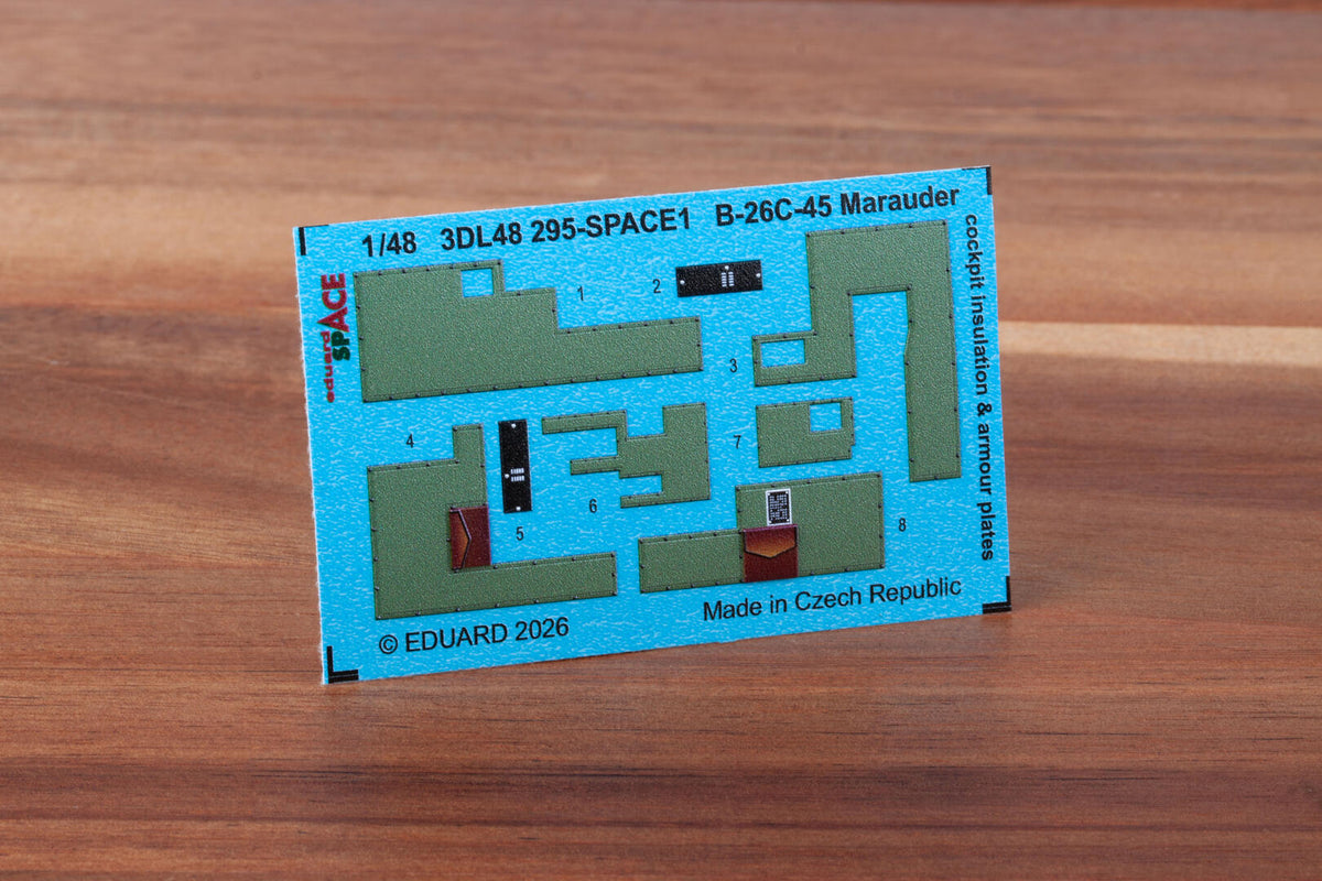 Eduard 3DL48295 B-26C-45 Marauder cockpit insulation &amp;amp; armour plates SPACE for ICM 1/48 – image 2