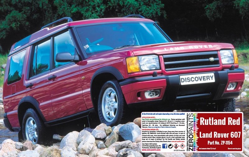 Peinture Zero Paints ZP-1154RUTLAND Land Rover Rouge Rutland 607 60 ml 