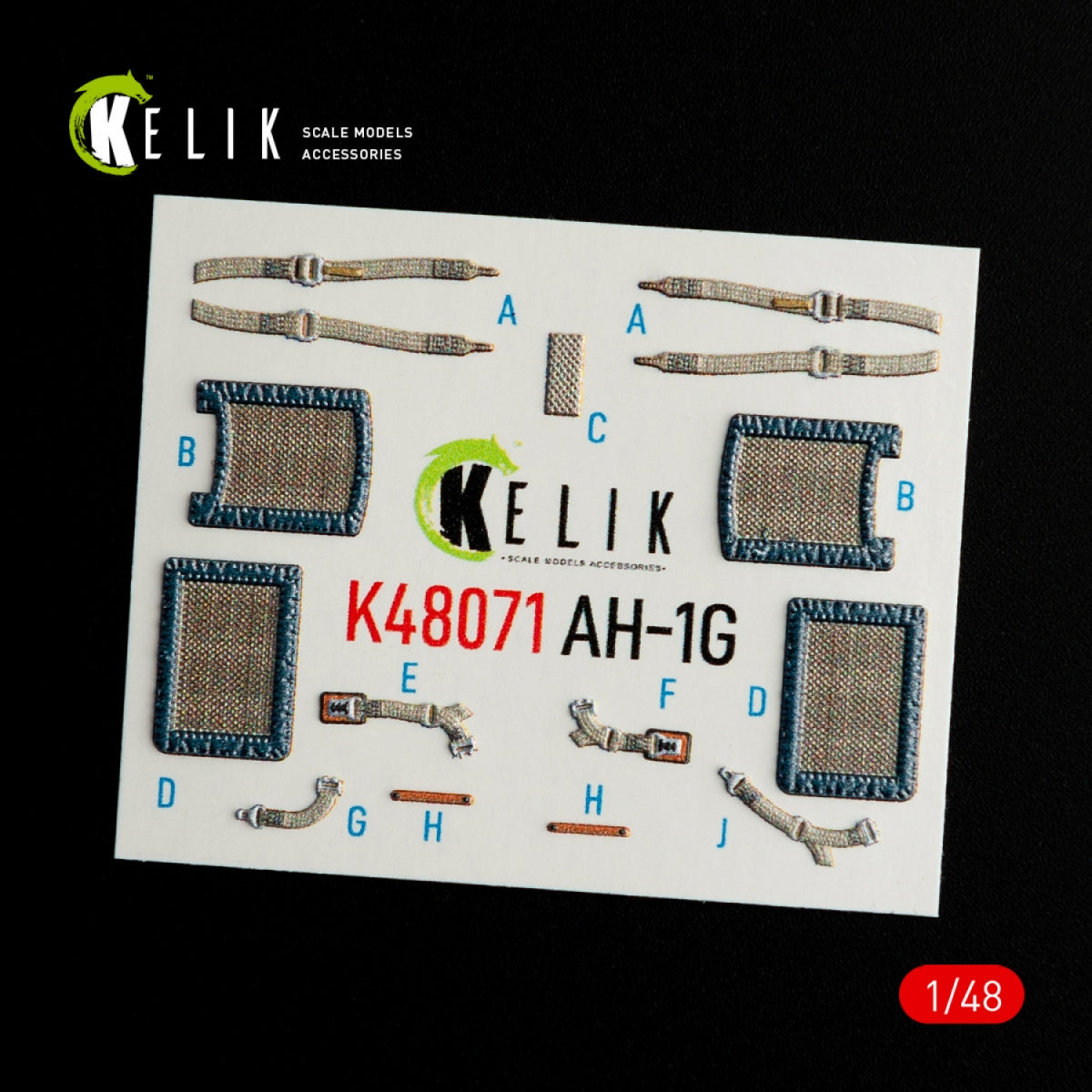KELIK K48071 AH-1G INTERIOR 3D DECALS FOR ICM/SPECIALHOBBY KIT 1/48 – Bild 2