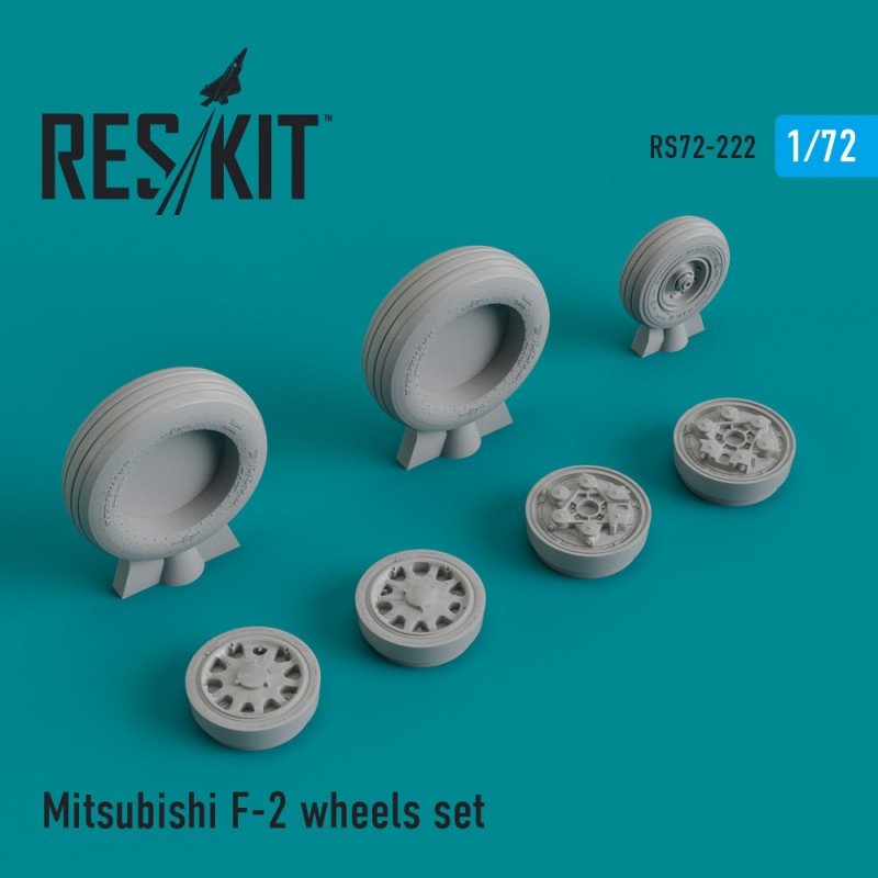 RESKIT RS72-0222 Jeu de roues P-38 Mitsubishi F-2 1/72