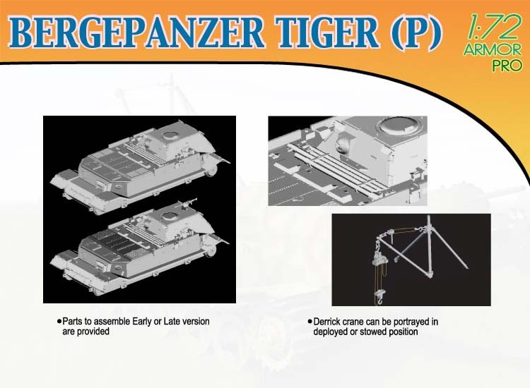 Dragon 7227 BERGEPANZER TIGER (P) 1/72 – Bild 4