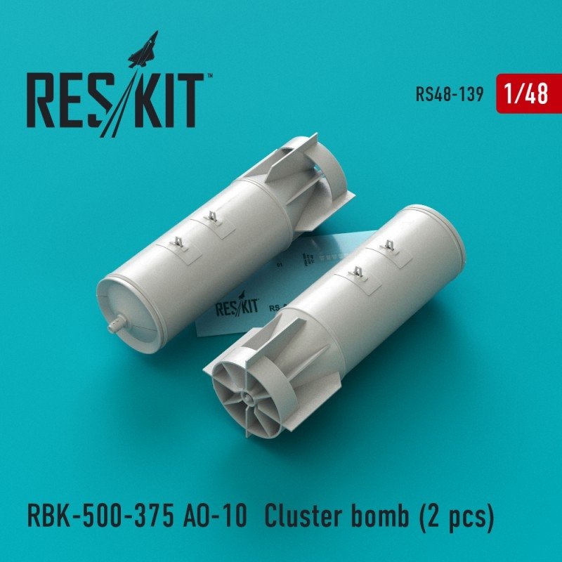 RESKIT RS48-0139 RBK-500-375 АО-10 Cluster bomb (2 pcs) 1/48