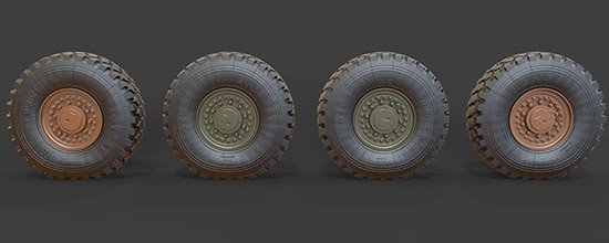 Eureka XXL ER-3554 – Sagged Wheel Set for KTO Rosomak 1/35 – Bild 2