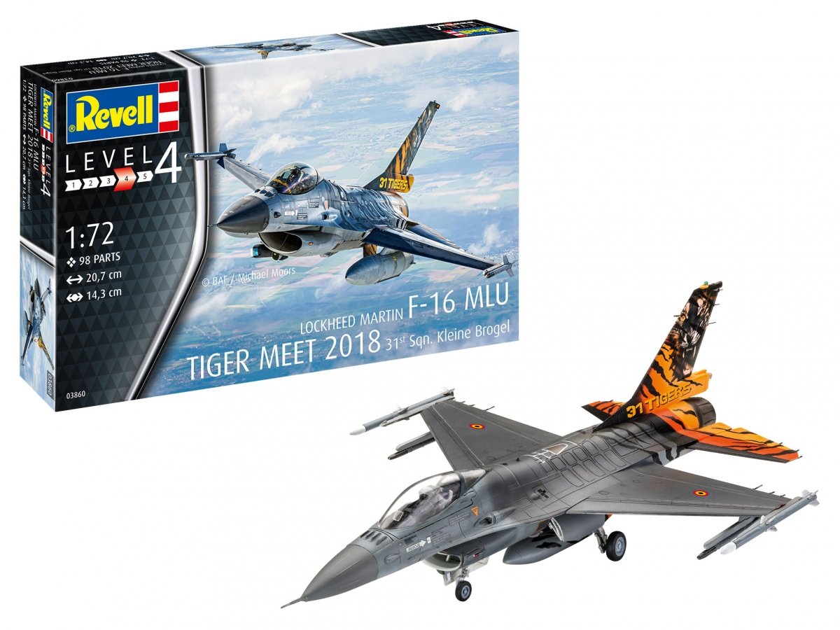 Revell 03860 Tiger Meet 2018 Lockheed Martin F-16 MLU 31e Esc. Petite Brogel 1/72