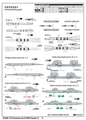 Trumpeter 01645 Russian Su-27UB Flanker C Fighter 1/72 – immagine 5