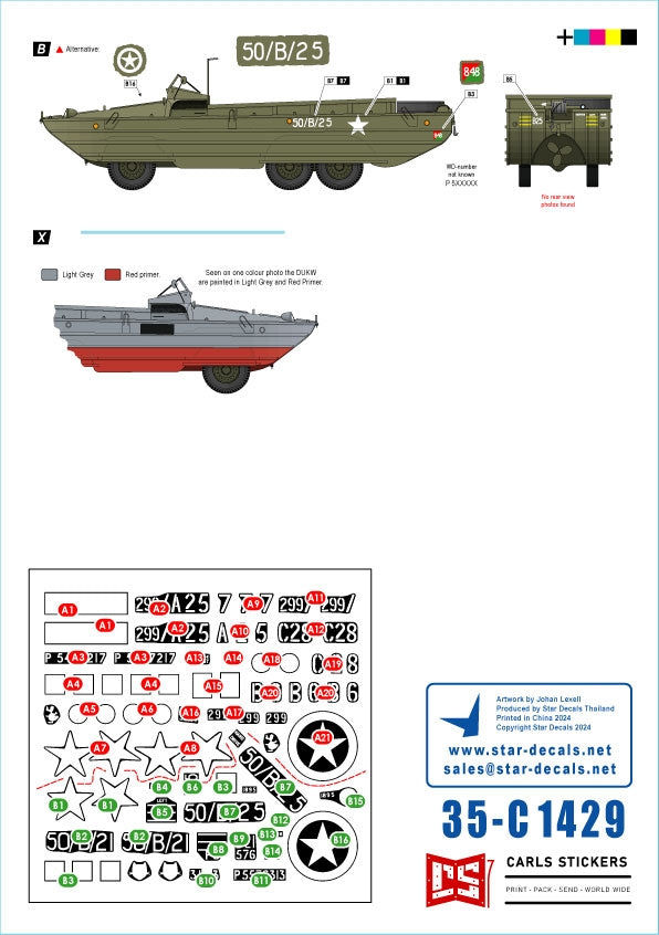 Star Decals 35-C1429 D-Day DUKW. British Amphibians # 1. 50 Coy (GT) and 299 Coy. (GT) RASC. 1/35 – zdjęcie 2