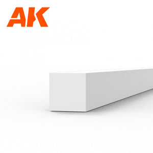 AK Interactive AK6529 STRIPS 2.00 X 2.00 X 350MM – STYRENE STRIP – (9 UNITS) – immagine 2