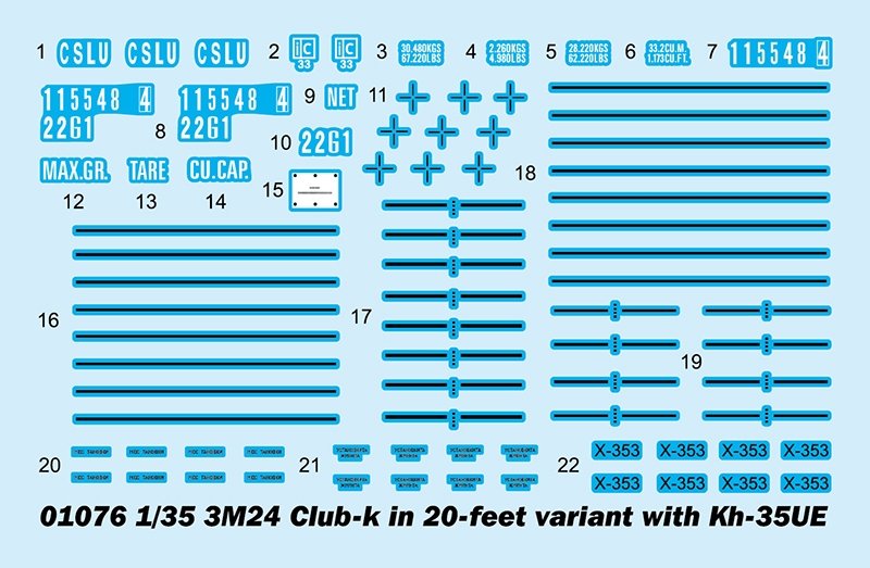 Trumpeter 01076 3M54 Club-k in 20-feet variant with Kh-35UE 1/35 – immagine 4