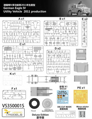 Vespid Models VS350001S German Utility Vehicle 2011 Production Eagle IV ( DELUX EDITION ) 1/35 – immagine 2