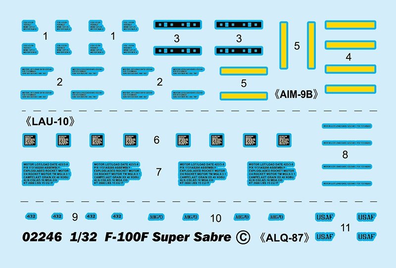 Trumpeter 02246 F-100F Super Sabre 1/32 – immagine 19
