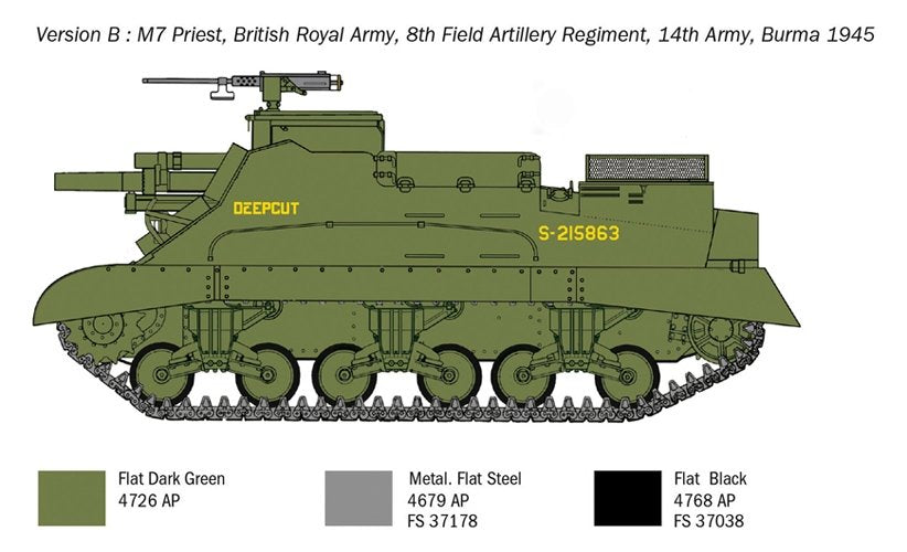 Italeri 6580 M7 Priest Howitzer Motor Carriage 1/35 – Bild 7