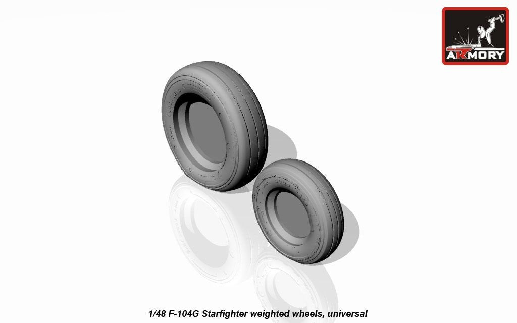 Armory Models AW48312 F-104G Starfighter wheels (w/ optional nose wheels) 1/48 – Bild 6