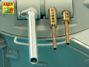 Aber 35L-274 Armament for French Light Armoured Car AML-60-7, barrel for 7,62mm Macxhine guns x 2 pcs. 90mm mortar 1/35 – immagine 4