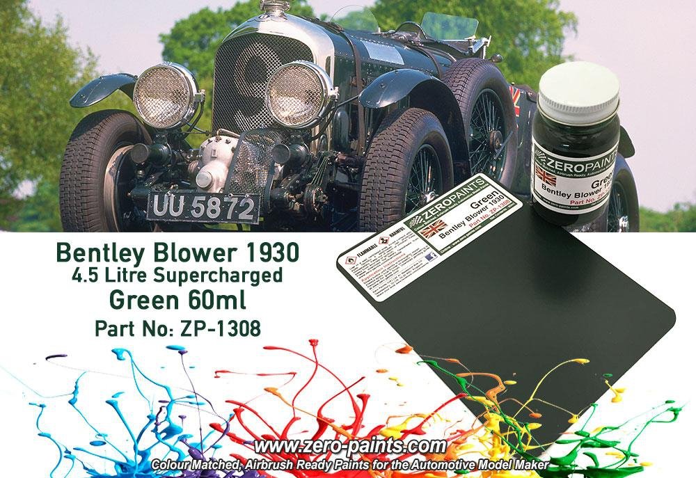 Zero Paints ZP-1308 Bentley Blower 4.5 Litre 1930 Green Paint 60ml