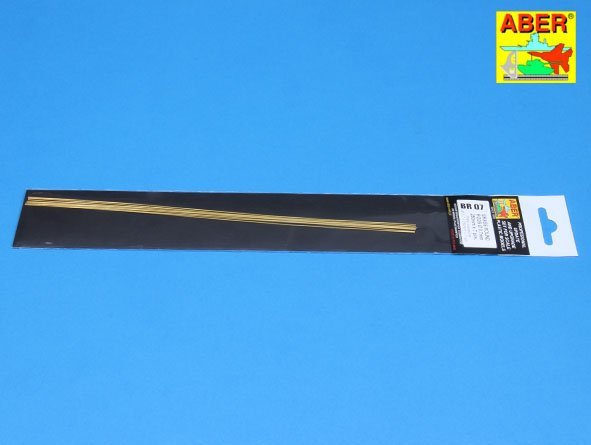 Aber BR07 Brass round rods fi 0,7mm length 250mm x 7 pcs. – immagine 3