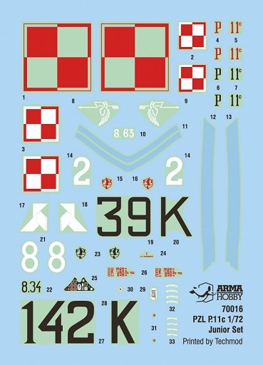 Arma Hobby 70016 PZL P.11c Junior Set 1/72 – immagine 3