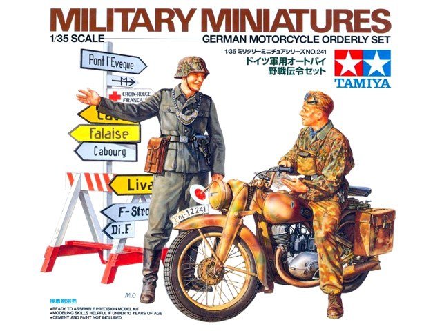 Tamiya 35241 German Motorcycle Orderly Set 1/35
