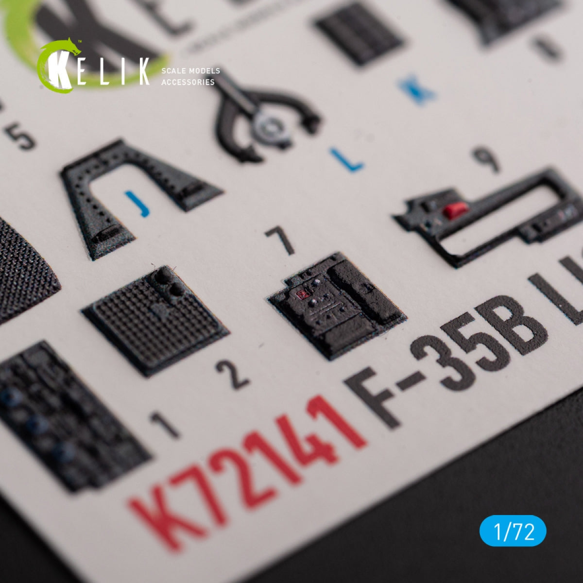 KELIK K72141 F-35B - interior 3D decals for Tamiya kit 1/72 – zdjęcie 4