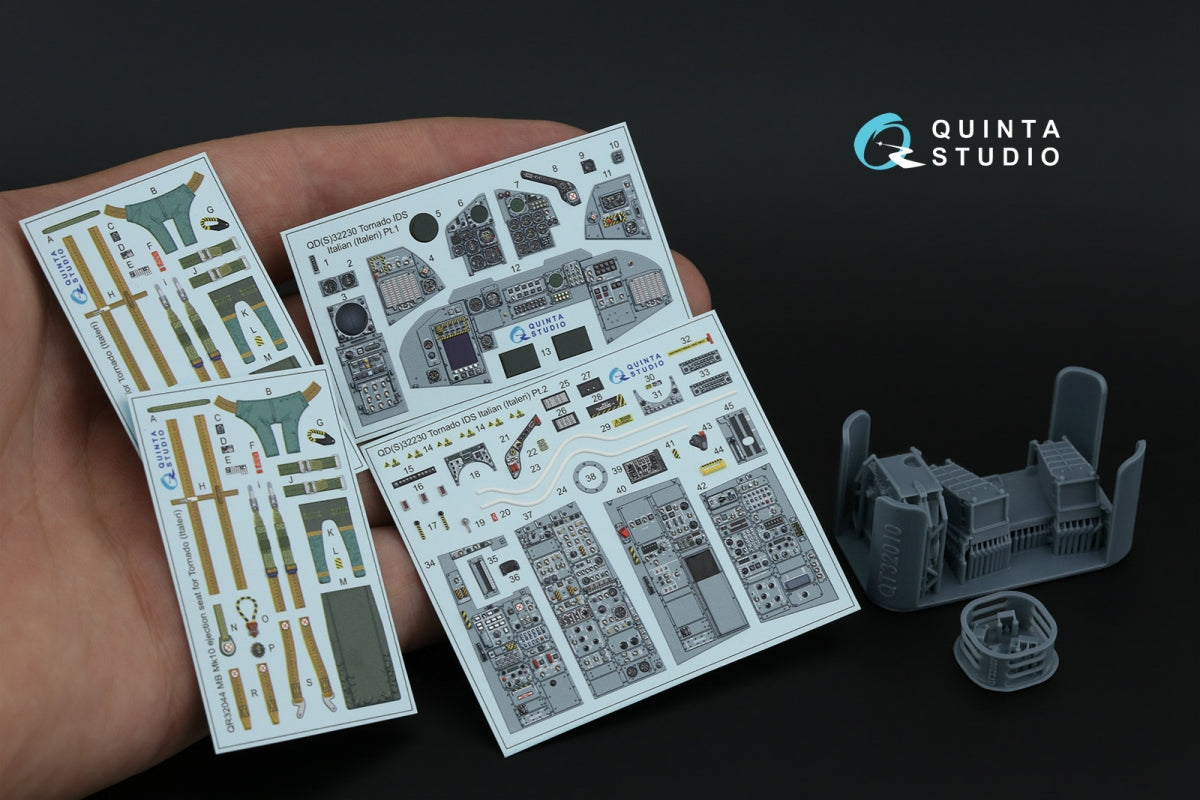 Quinta Studio QD+32230 Tornado IDS Italian 3D-Printed &amp;amp; coloured Interior on decal paper (Italeri) (with 3D-printed resin parts) 1/32 – Bild 2