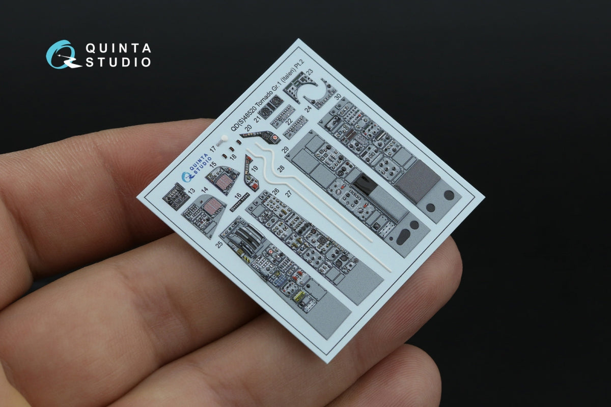 Quinta Studio QDS+48520 Tornado Gr.1 3D-Printed coloured Interior on decal paper (Italeri) (small version) (with 3D-printed resin parts) 1/48 – immagine 4
