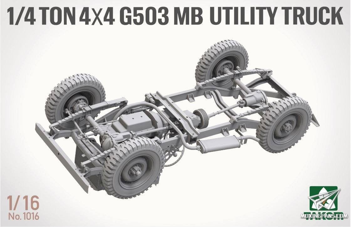 Takom 1016 1/4 ton 4×4 G503 MB Utility Truck ( Jeep Willys ) 1/16 – zdjęcie 6