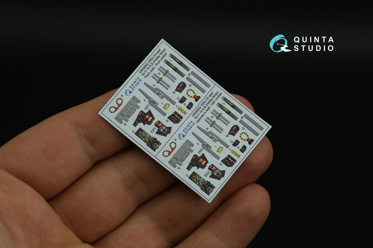 Quinta Studio QD48395 F-14A 3D-Printed &amp;amp; coloured Interior on decal paper (Hobby Boss) 1/48 – imagen 7