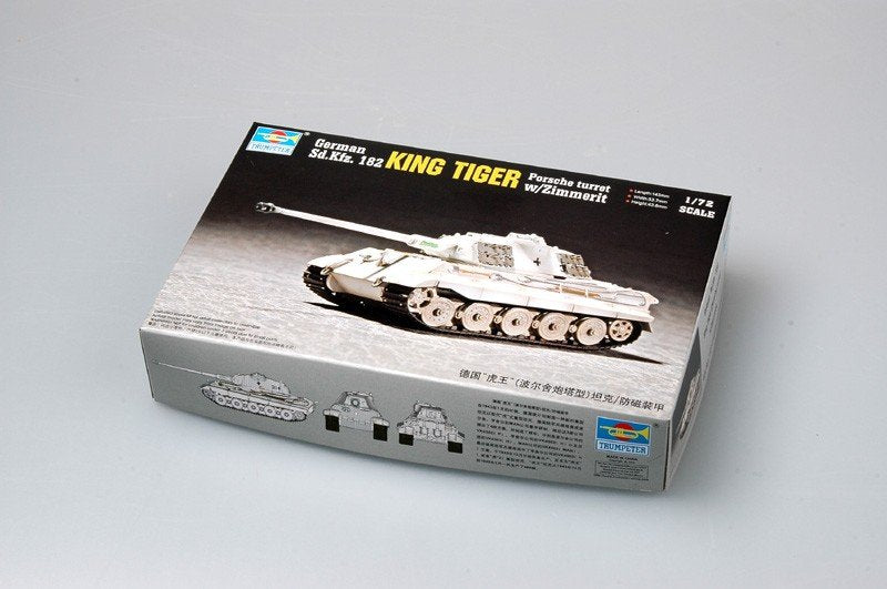 Trumpeter 07292 King Tiger Porsche Turret w/Zimmerit 1/72 – immagine 3